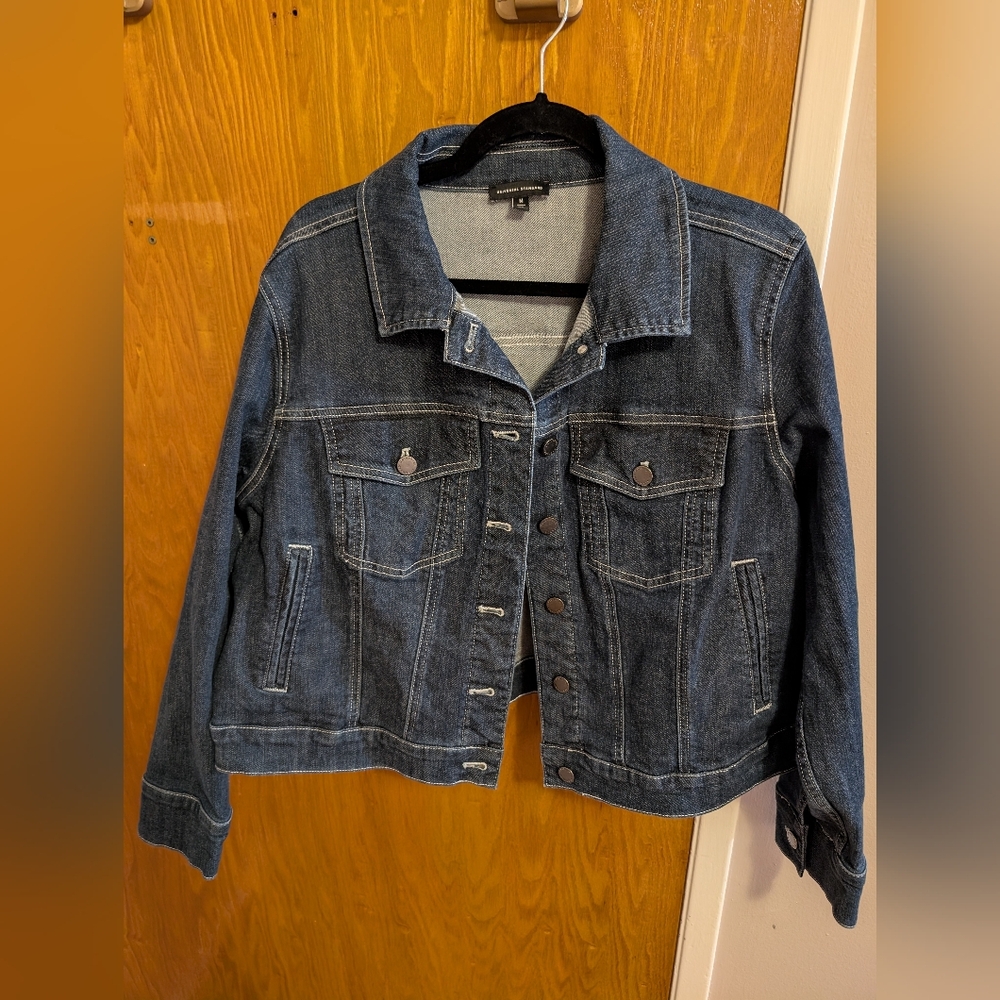 Universal Standard Size M Women's Kelsey Denim Jacket, 18-20 - Picture 4 of 9